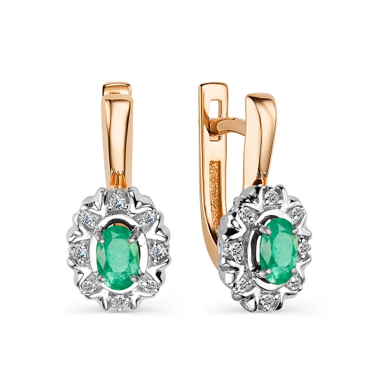 Серьги золотые 23897-101 | Серьги с изумрудами купить по выгодной цене в ювелирном магазине ⭐️ «Золотая Подкова» Серьги золотые 23897-101 | Серьги с изумрудами купить по выгодной цене в ювелирном магазине ⭐️ «Золотая Подкова»