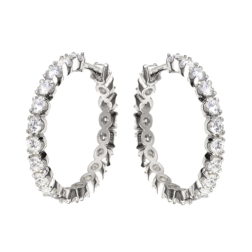 Серьги серебряные K2-AW-10123 | Конго серьги купить по выгодной цене в ювелирном магазине ⭐️ «Золотая Подкова»