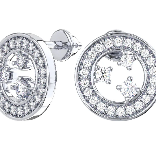 Серьги серебряные 6101604-00775 | Пусеты гвоздики серьги купить по выгодной цене в ювелирном магазине ⭐️ «Золотая Подкова»