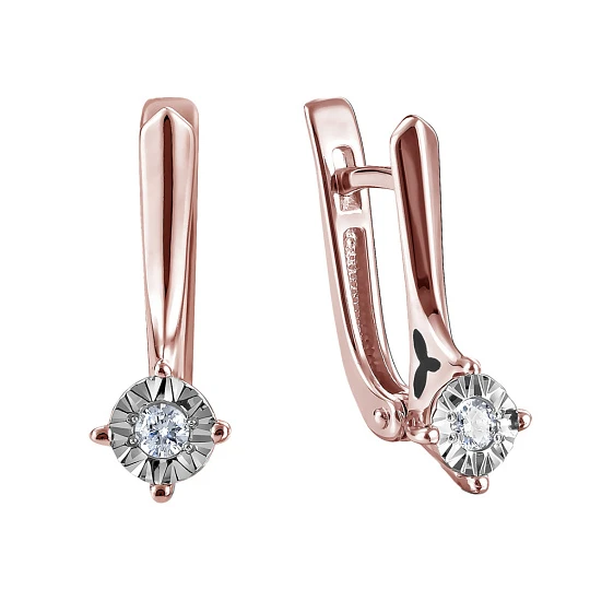 Серьги золотые 12-01278-1002 | Ювелирные изделия в сети Золотая Подкова