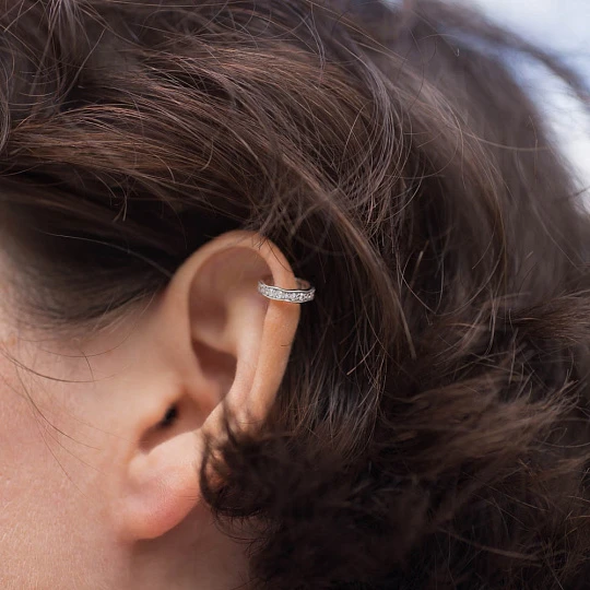 Серьги серебряные 0201530-00775 | Каффы серьги купить по выгодной цене в ювелирном магазине ⭐️ «Золотая Подкова»