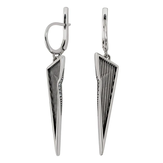 Серьги серебряные 43457 | Ювелирные изделия Серебряные купить по выгодной цене в ювелирном магазине ⭐️ «Золотая Подкова»