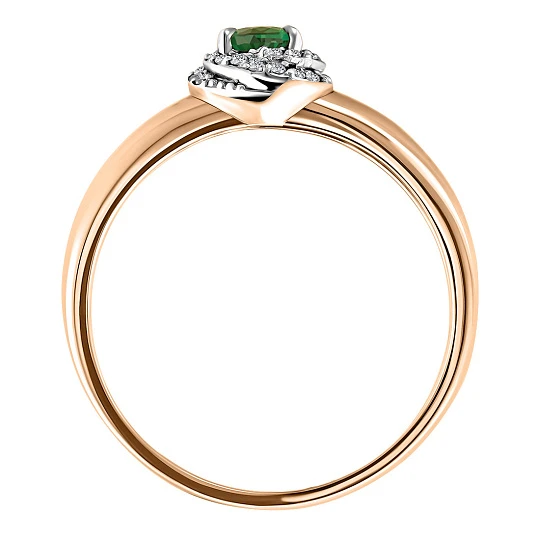 Кольцо золотое 822321Бр.Изумруд | Кольца с изумрудами купить по выгодной цене в ювелирном магазине ⭐️ «Золотая Подкова»