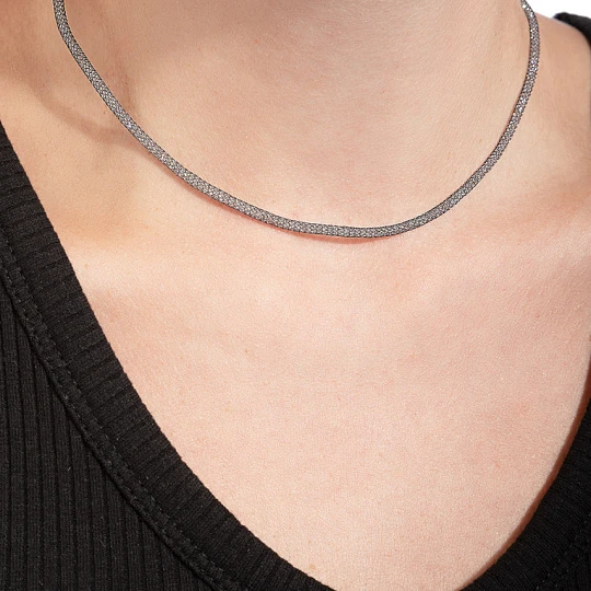 Колье из серебра с фианитами