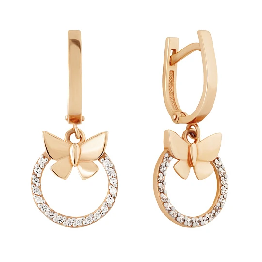 Серьги золотые 832099 | Ювелирные изделия в сети Золотая Подкова