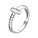 Кольцо серебряное 1-003р200 | Кольцо серебряное 1-003р200 купить по цене 2969 руб. в ювелирном магазине ⭐️ «Золотая Подкова»