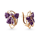 Серьги золотые 20360051 Аметист | Серьги золотые 20360051 Аметист купить по цене 88237 руб. в ювелирном магазине ⭐️ «Золотая Подкова»
