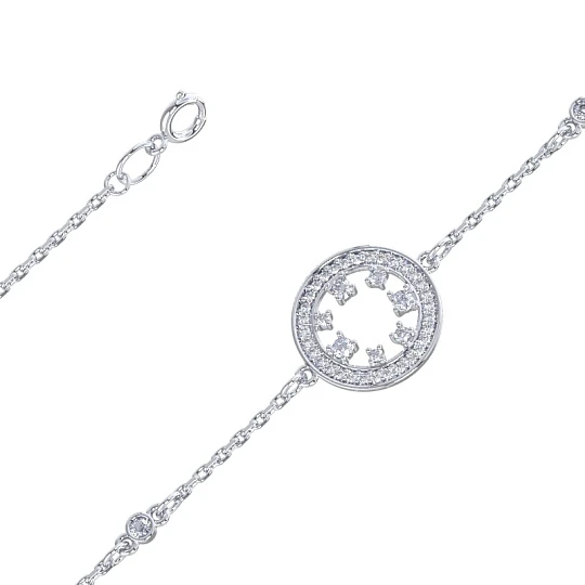 Браслет серебряный 7121604-00775 | Браслеты с фианитом купить по выгодной цене в ювелирном магазине ⭐️ «Золотая Подкова»