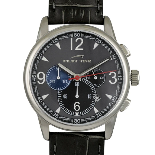 Часы "Pilot Time"78033254кк кварцевые с хронографом муж. | Ювелирные изделия Мужские купить по выгодной цене в ювелирном магазине ⭐️ «Золотая Подкова»
