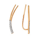 Серьги золотые 831Л. | Серьги золотые 831Л. купить по цене 19009 руб. в ювелирном магазине ⭐️ «Золотая Подкова»