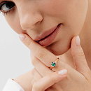 Кольцо золотое 11050-101 | Кольцо золотое 11050-101 купить по цене 76038 руб. в ювелирном магазине ⭐️ «Золотая Подкова»