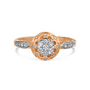 Кольцо золотое Т14601А897 | Кольцо золотое Т14601А897 купить по цене 76305 руб. в ювелирном магазине ⭐️ «Золотая Подкова»